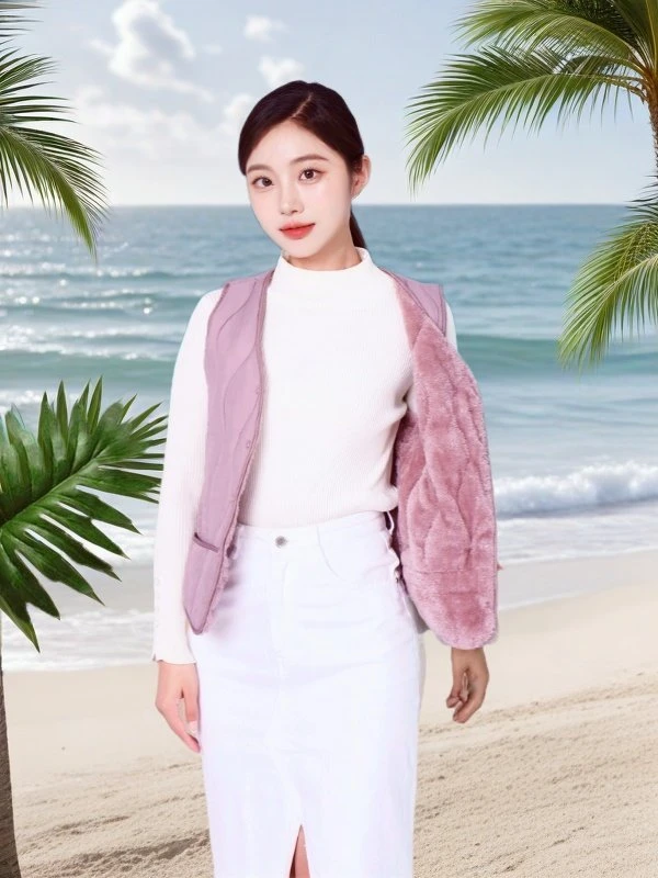 女士棉马甲轻薄保暖时尚大背心修身内外穿坎肩秋冬季大码短款加绒