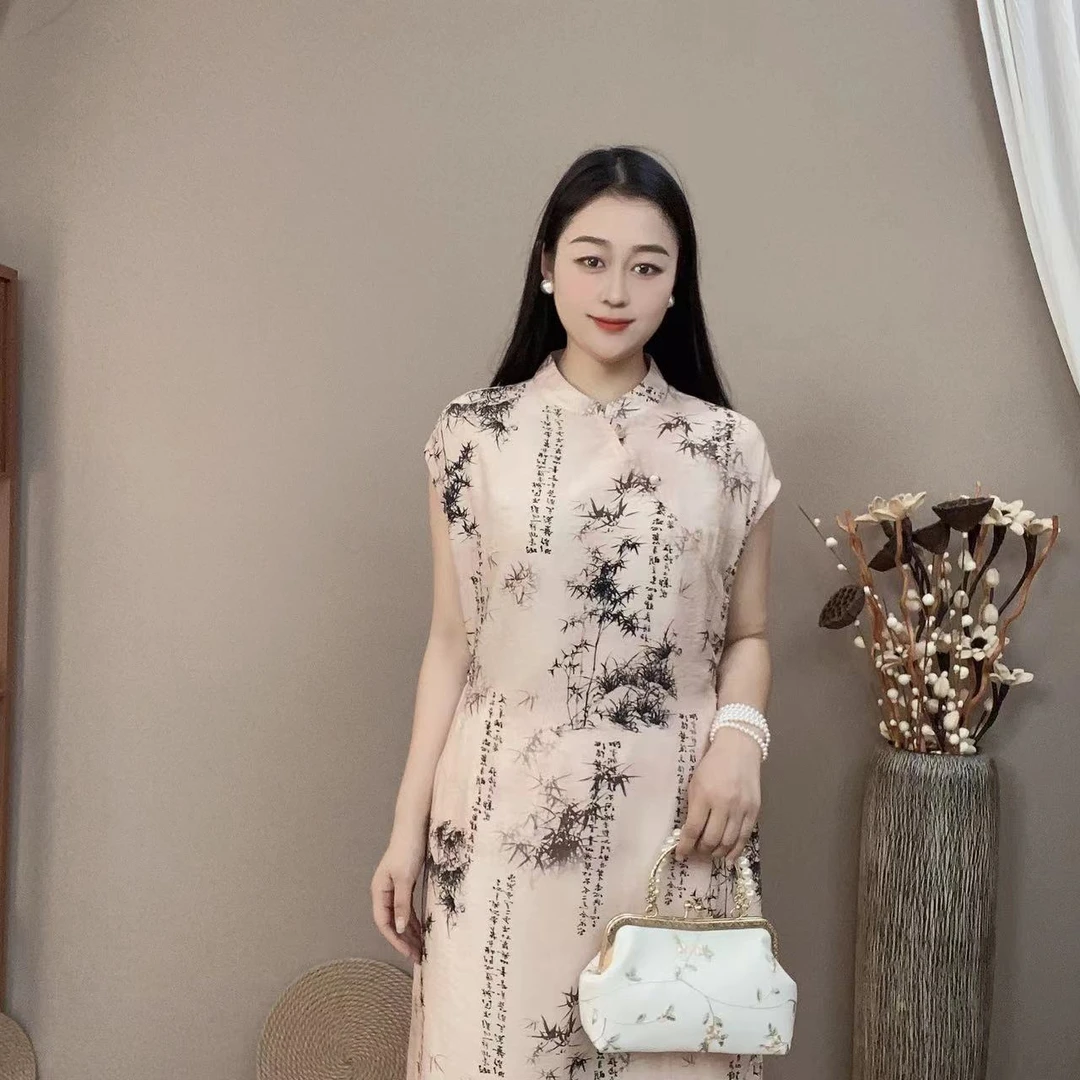 【与喆原创-YZ-24-776】宽松连衣裙新中式夏季复古显瘦中国风时尚
