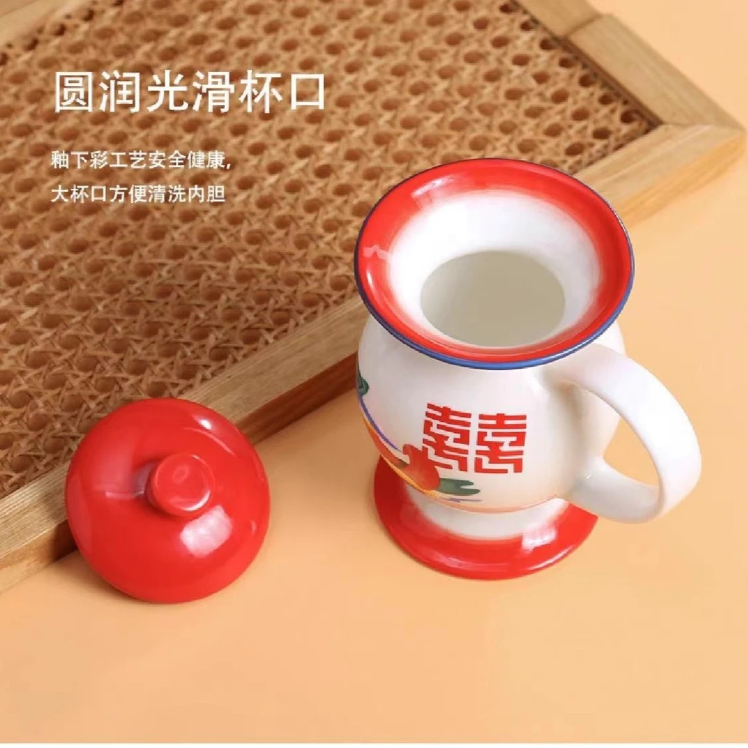 怀旧老式痰盂陶瓷袖扣