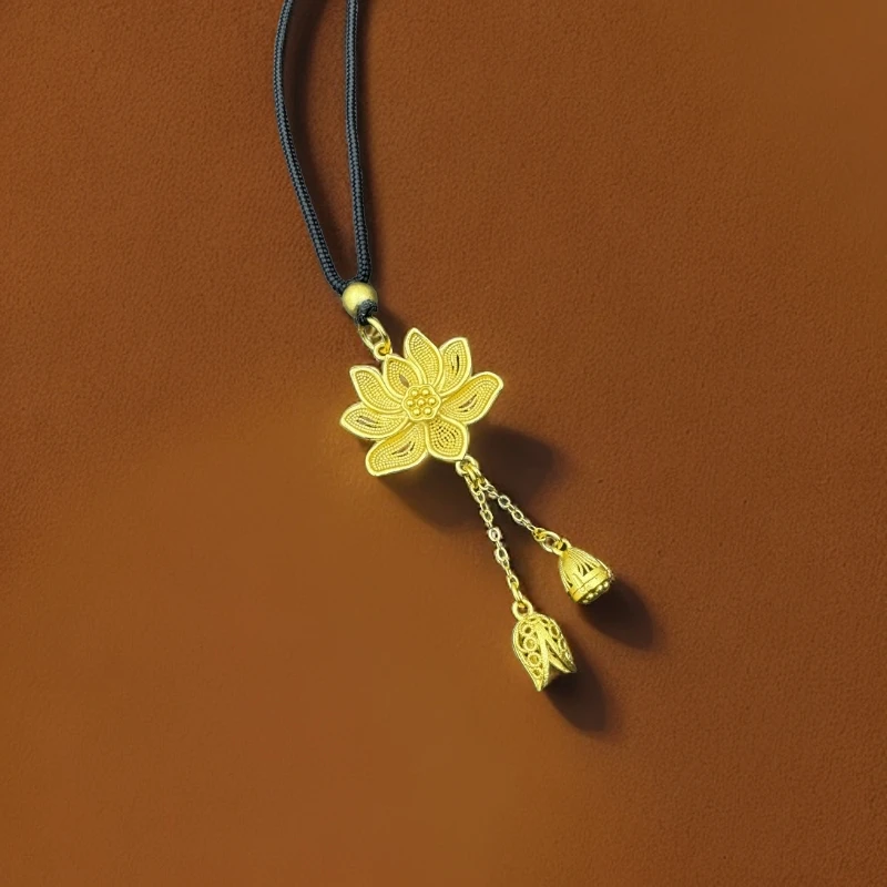 铜合金吊坠 （倩倩补贴）国风不掉色两世欢轻奢百搭女士编绳吊坠