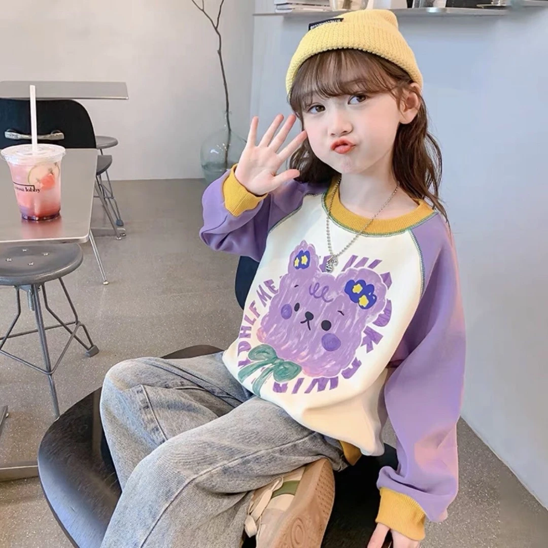 女童卫衣春秋款2025新款洋气儿童秋装小女孩秋季童装长袖套头上衣