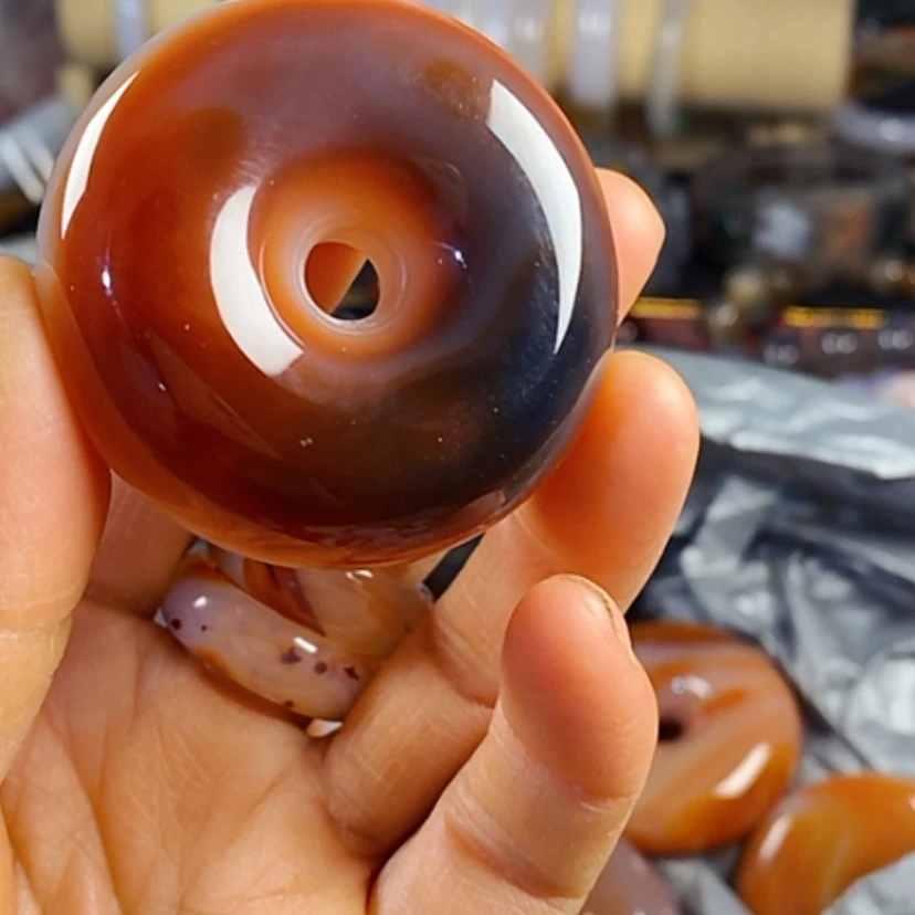 【闪购商品】玛瑙/玉髓挂牌未镶嵌桃*