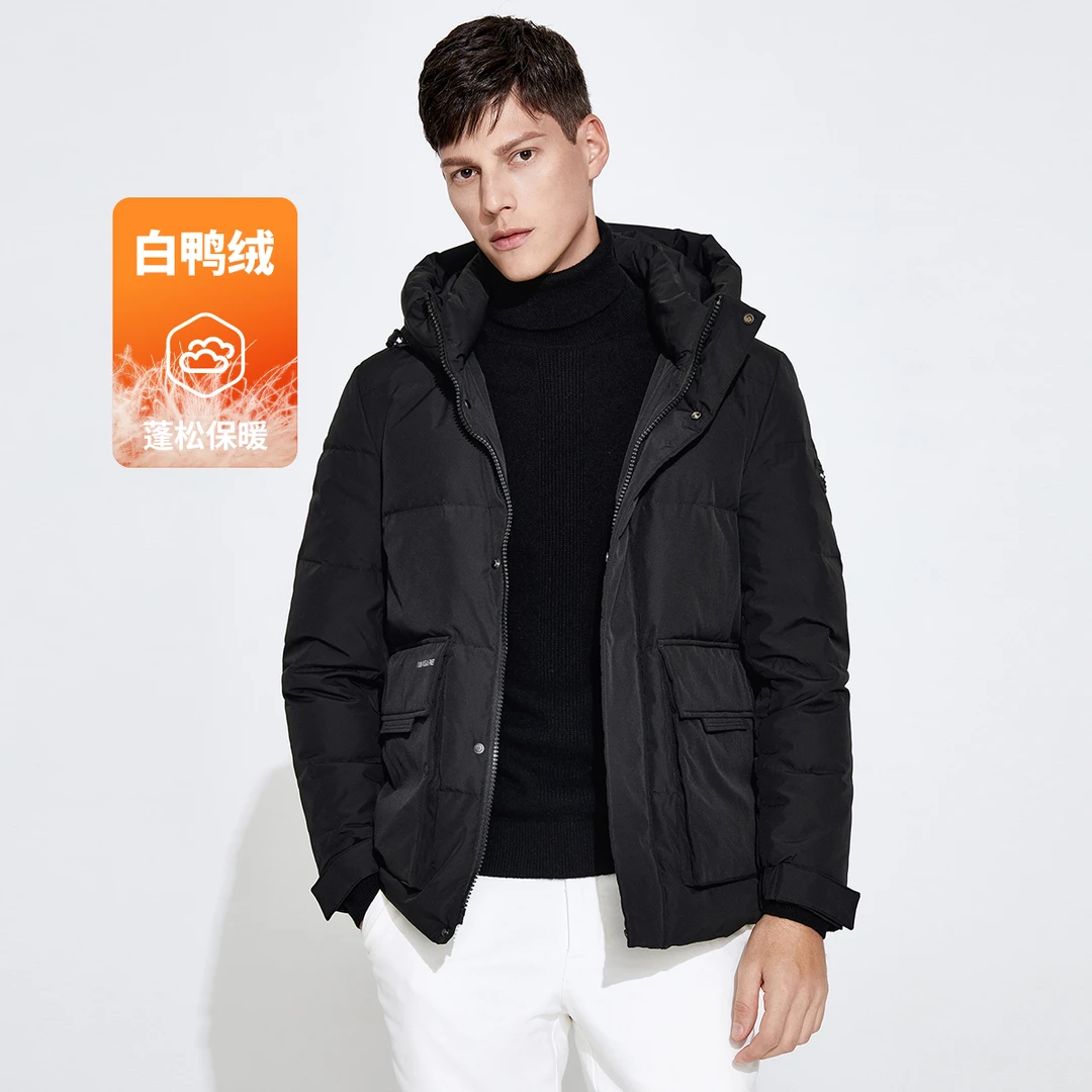 Navigare/纳维凯尔意大利小帆船男士秋冬户外蓬松保暖白鸭羽绒服