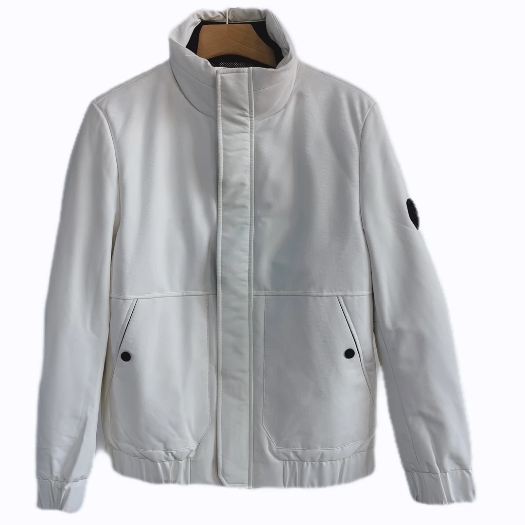 BS2620男士秋冬短款羽绒服休闲简约百搭保暖白色立领羽绒服外套