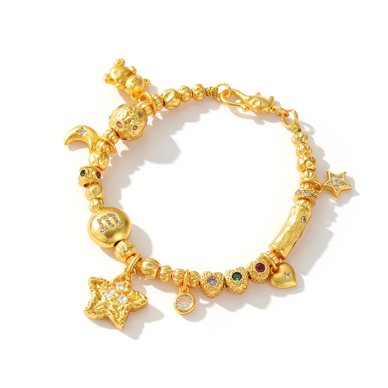 铜合金手链 JINXI 今喜原创设计 日月星辰多宝手链 女款