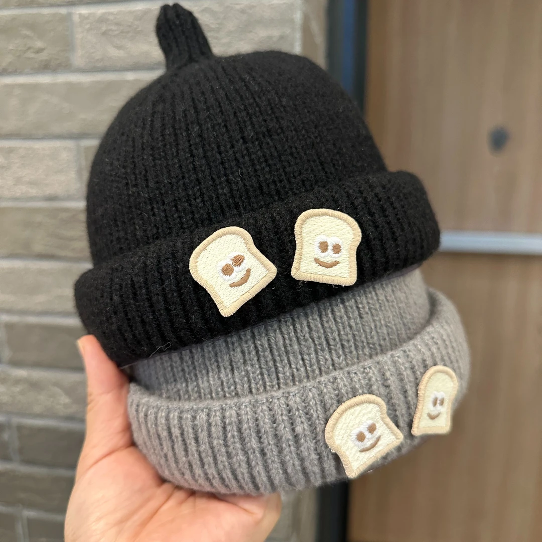 男宝女宝针织毛线帽婴幼儿童可爱百搭婴儿奶嘴帽子春秋款冬季保暖