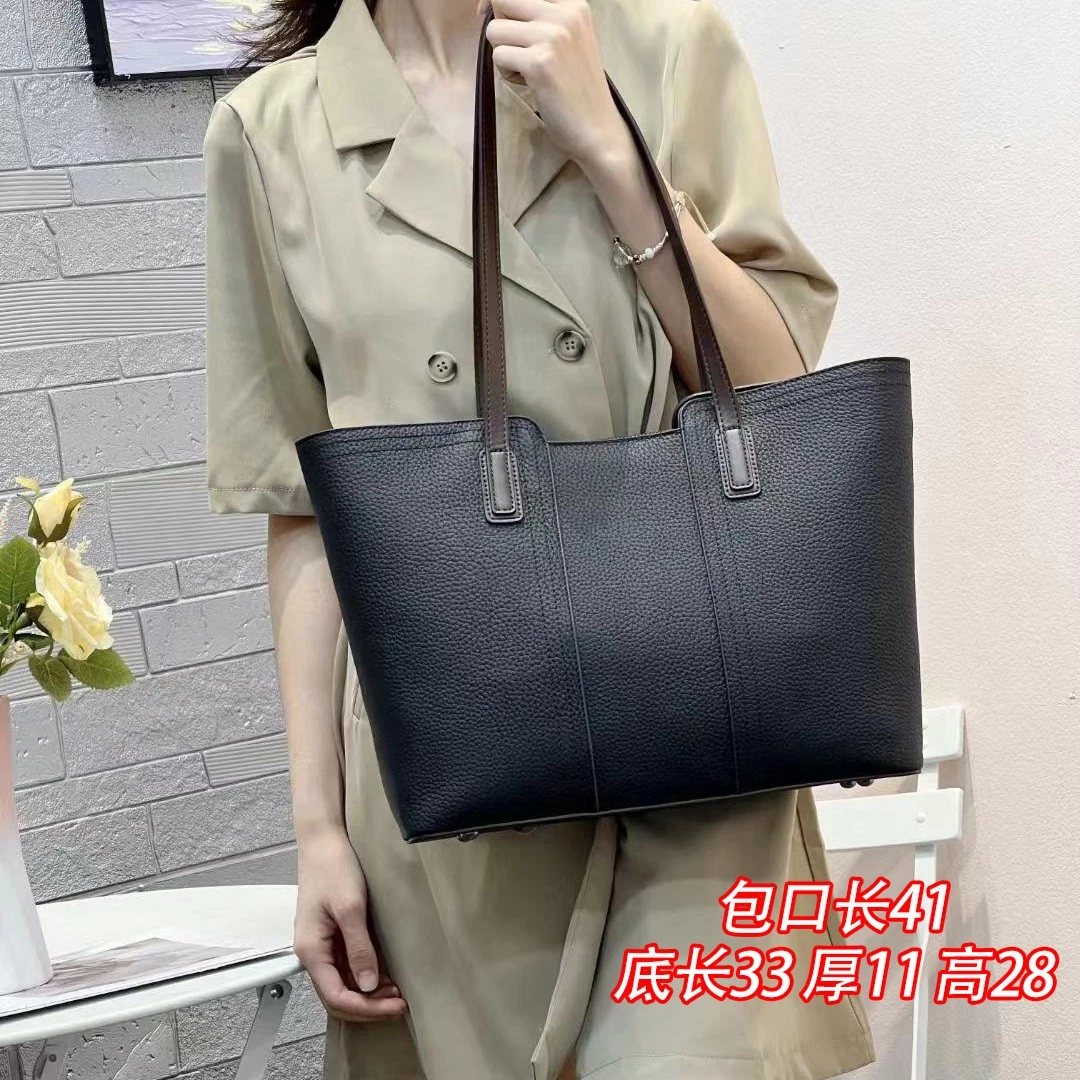 【托特包】真皮女包新款简约休闲百搭大容量牛皮单肩包时尚女士包