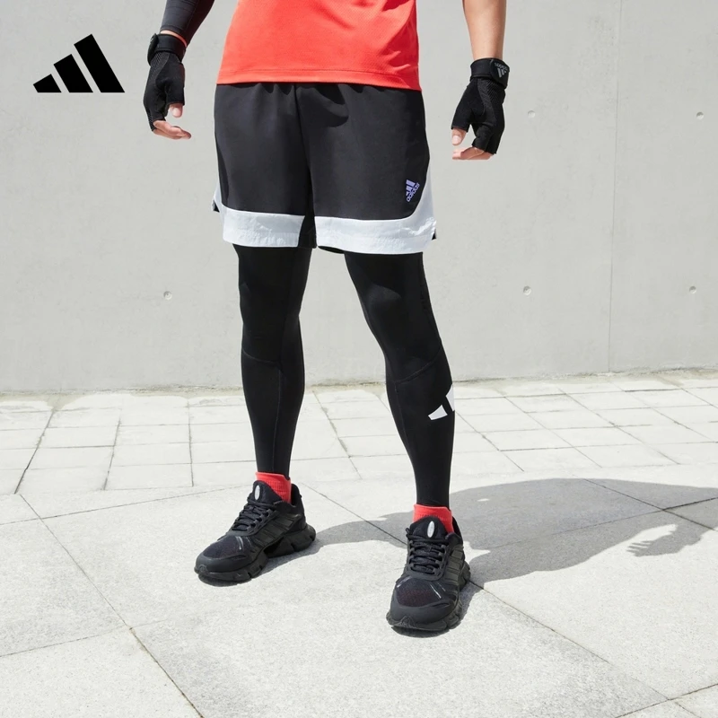 阿迪达斯官方 男款打底干爽运动健身紧身裤 TF 3 BAR LT GL0452