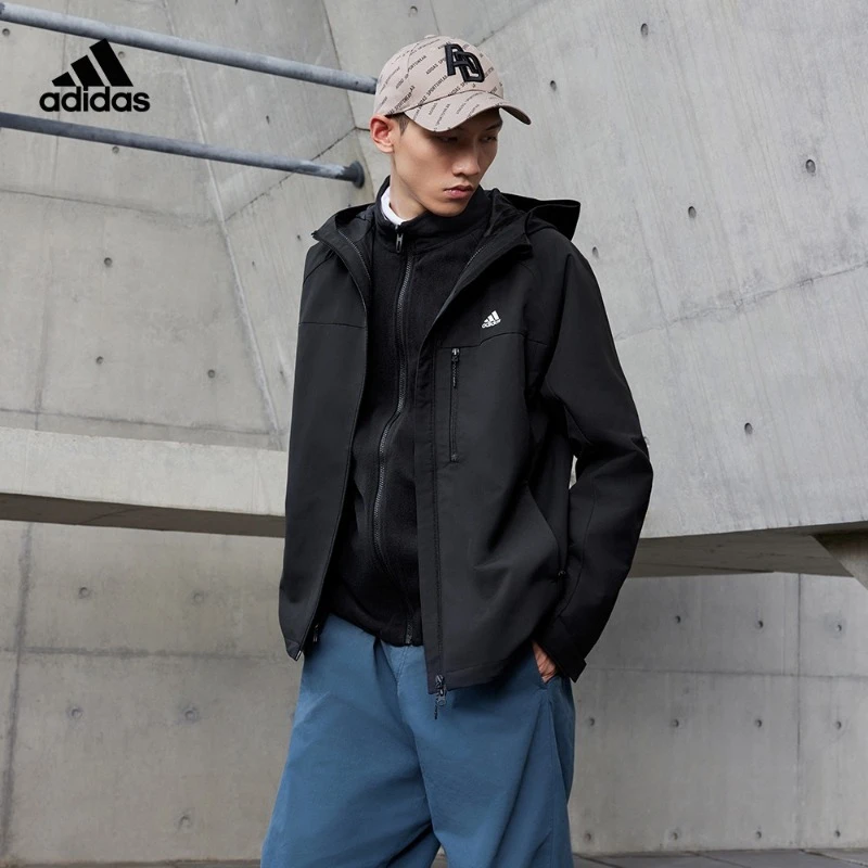 阿迪达斯官方轻运动男款三合一运动冬季夹克外套adidas IV7594