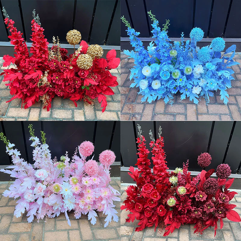 婚庆仿真花结婚路引花地排花挂花求婚订婚装饰花假花现场布置花艺