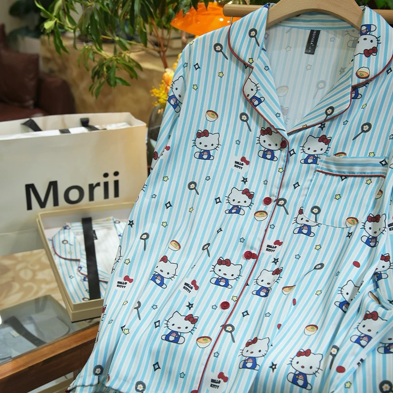 Sleep Password【蓝色条纹凯蒂猫】小众潮牌时尚设计可外穿家居服