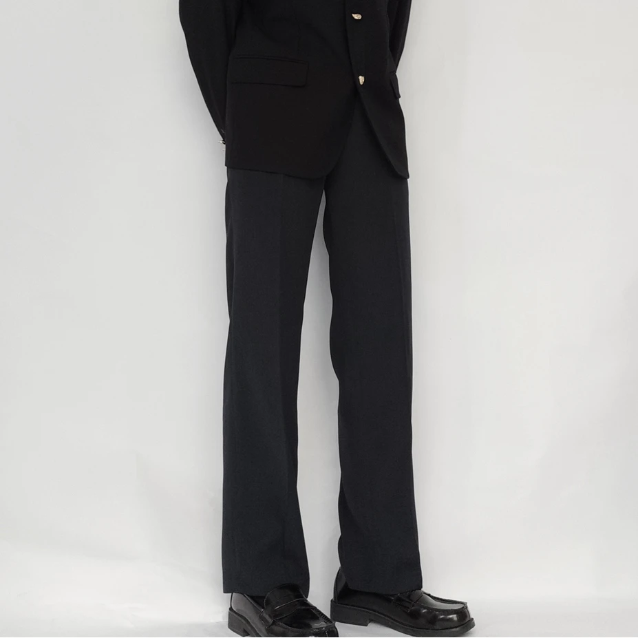 西裤情侣款男装女装夏季正装西裤直筒宽松黑色休闲西装裤XK-4101