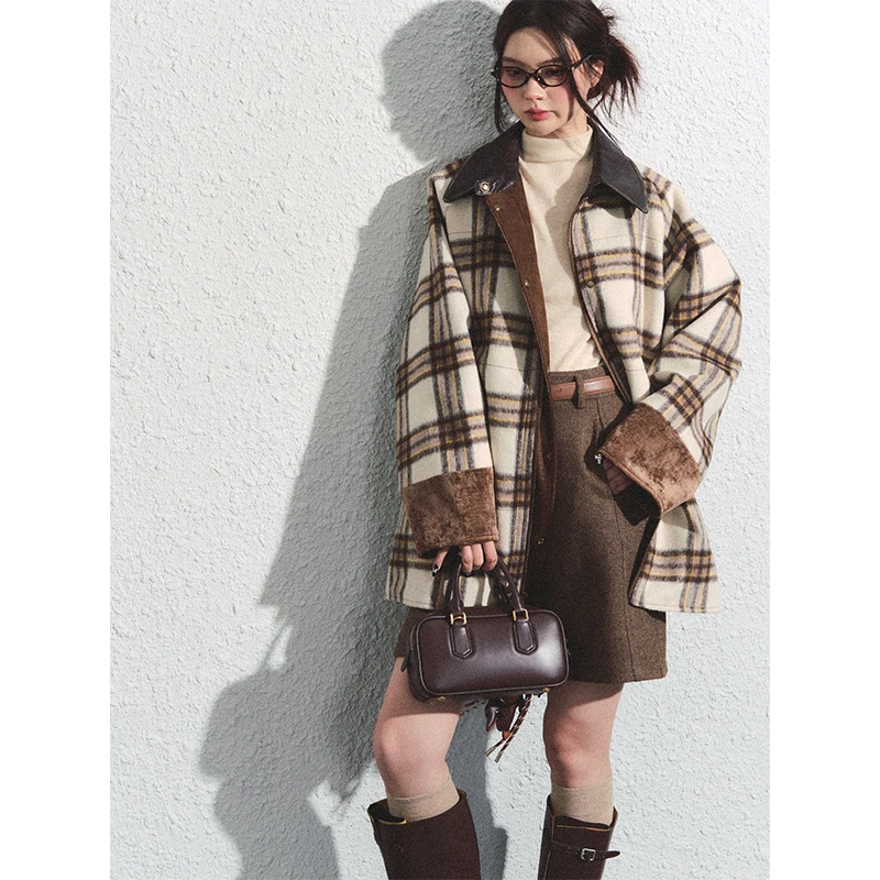 RECOIN R1C复古翻领双面穿绗棉夹克外套