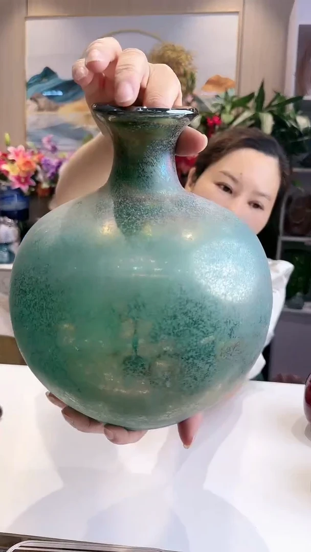 【闪购商品】磨砂微瑕琉璃花瓶