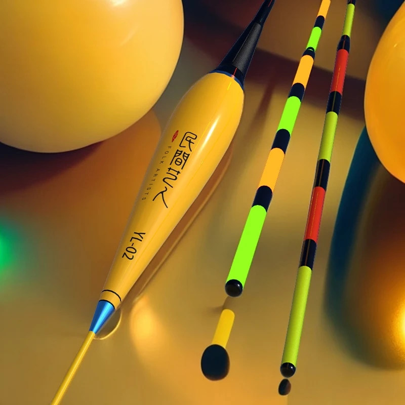 民间艺人鲢鳙浮漂日夜两用夜光变色硬尾电子漂醒目大物鱼漂夜钓