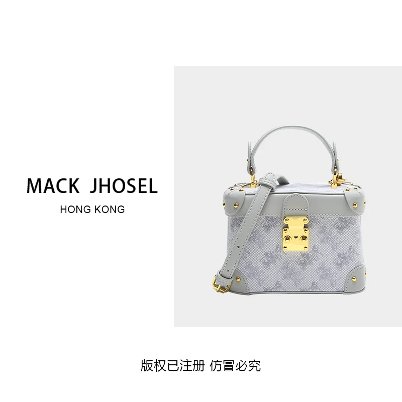 【榕榕宠粉】时尚休闲百搭轻奢爆款小众盒子女包KDO-A820-11-浅灰