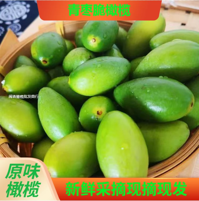 新鲜原味青橄榄鲜果苹果潮汕甘香橄榄鲜橄榄闽清青橄榄水果青枣