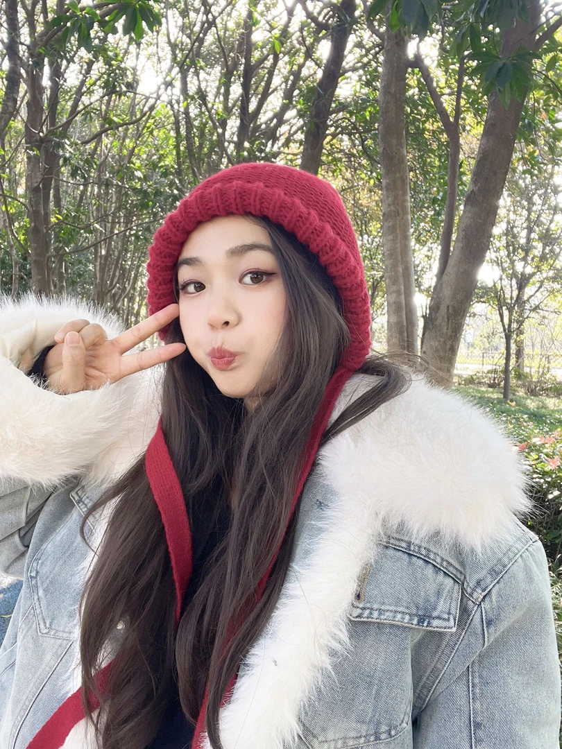 2024爆款巴拉克拉法针织帽洋气百搭，小红帽三色上班可带网红韩版