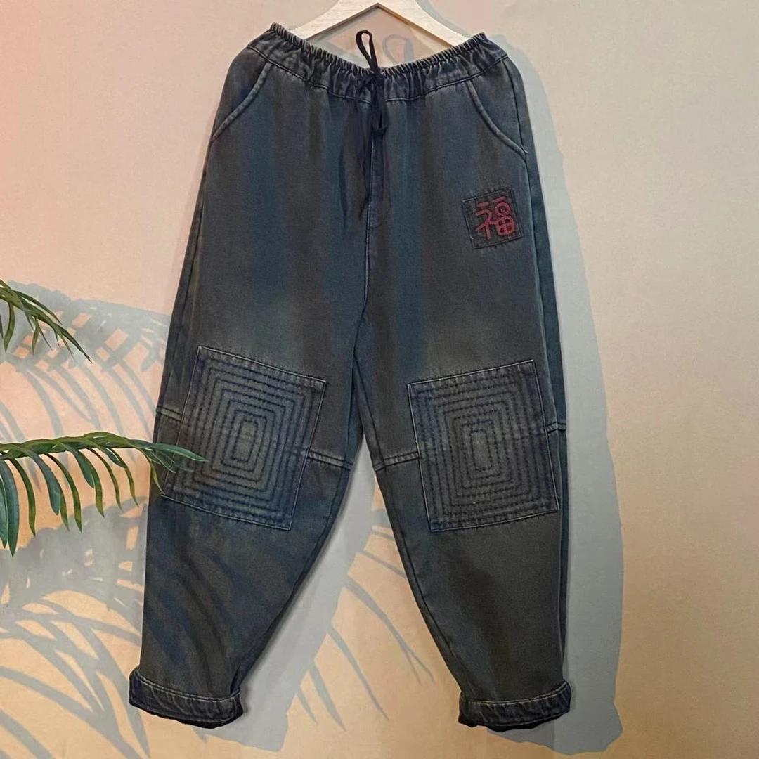 2990冬季加绒牛仔裤休闲百搭