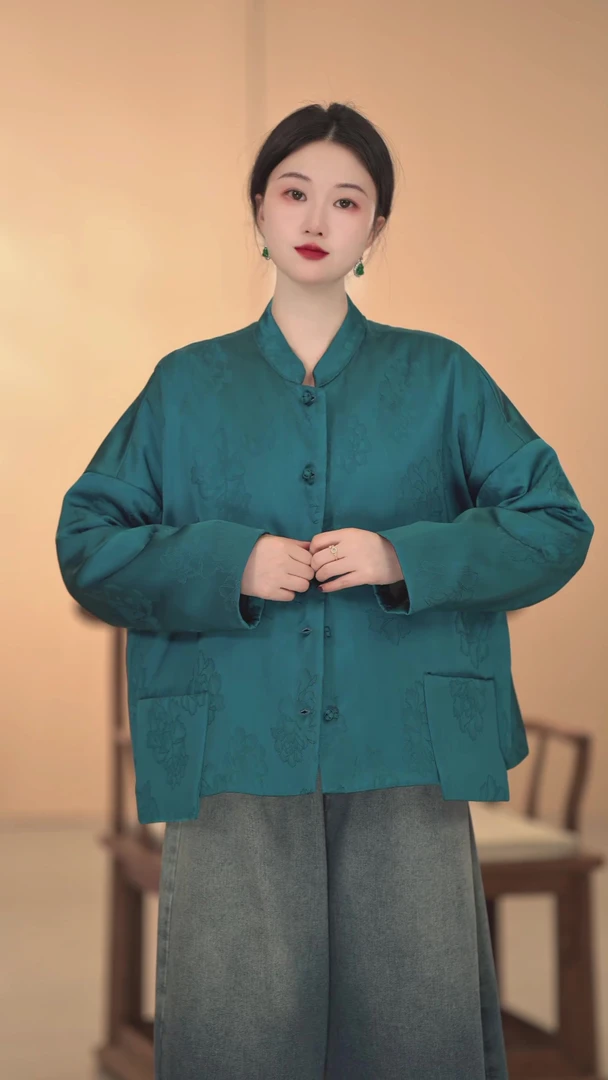 【南风知我意  棉服】时尚百搭复古冬季外套提花气质中国风新中式