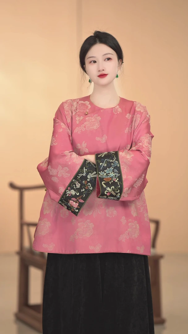 【满城风絮】棉服长袖网红百搭复古国风斜襟立领新中式宽松中国风