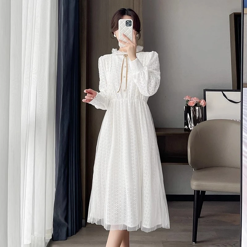 大小眼时尚女装气质连衣裙