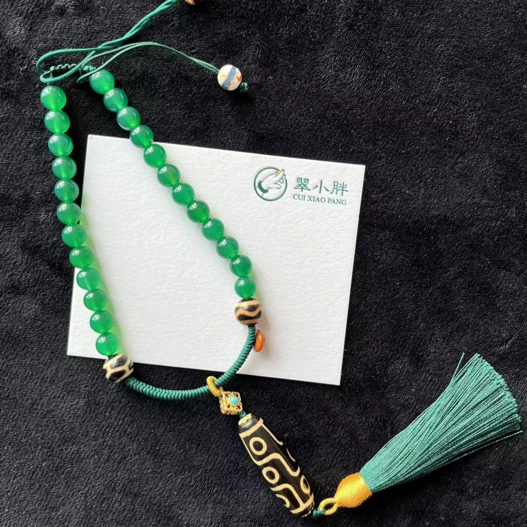 翠小胖  九眼玛瑙diy手持2号