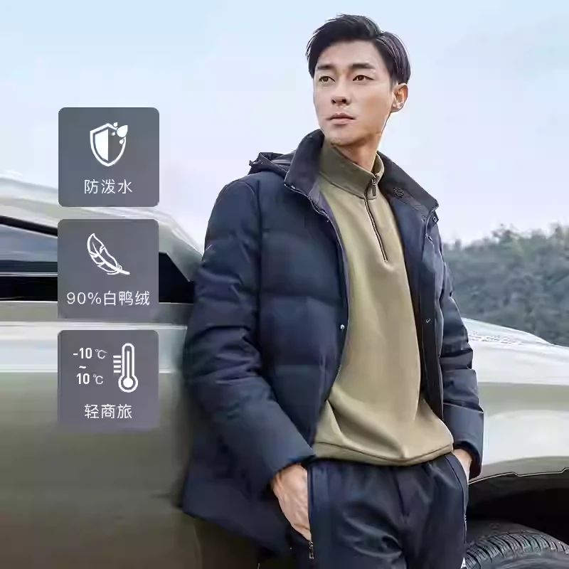 【90%白鸭绒】劲霸男装冬季白鸭绒茄克羽绒服厚款外套|NRHG4006