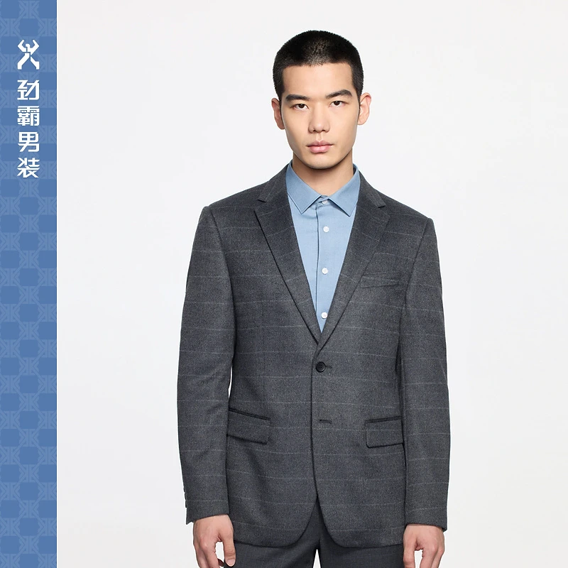 劲霸男装秋季毛呢单西服|BYFE3324西装