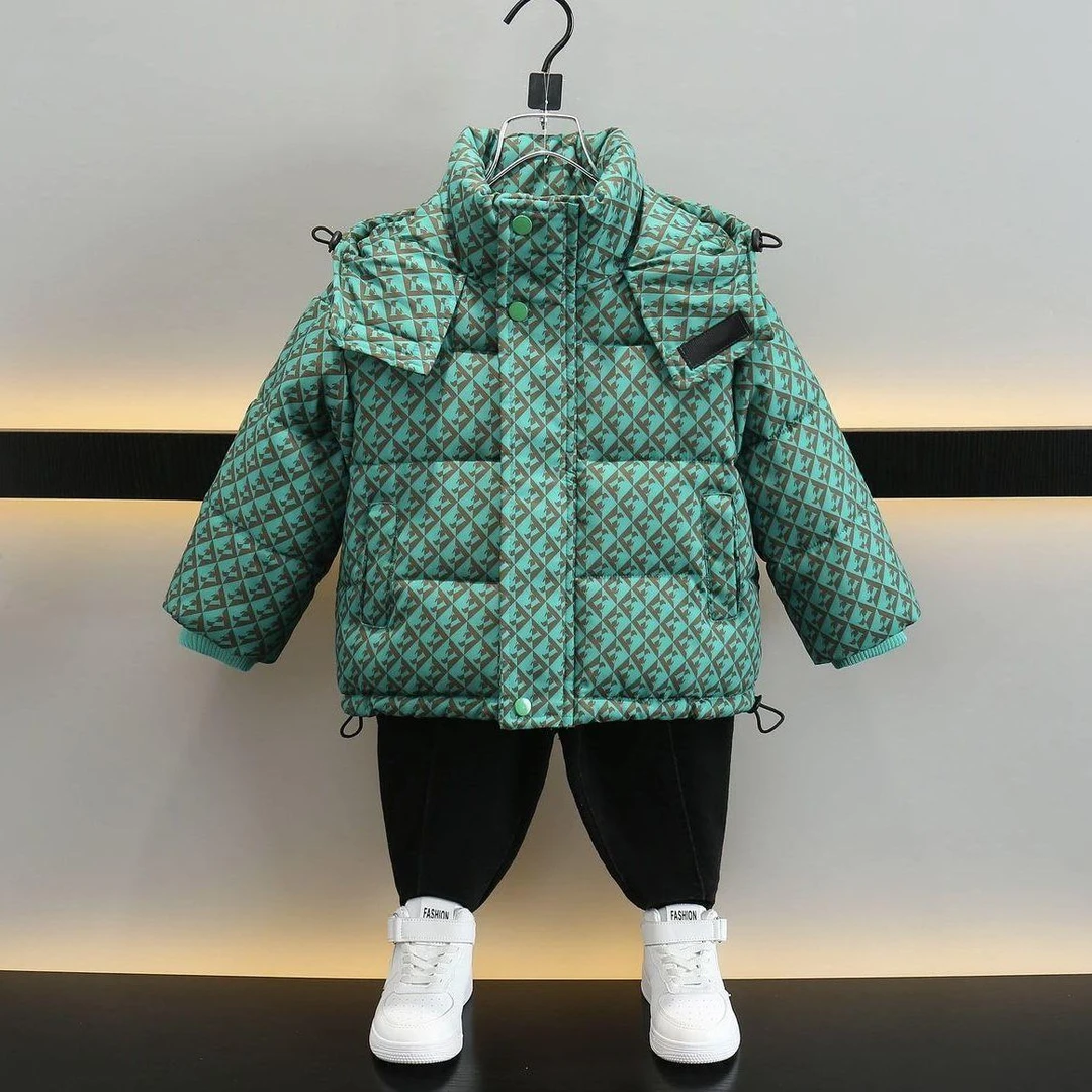 2024男童新款冬装韩系洋气儿童保暖棉服冬季棉衣洋气时尚加厚外套