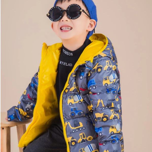 儿童男式冬季加厚连帽保暖羽绒服F2face品牌正品时尚羽绒外套童装
