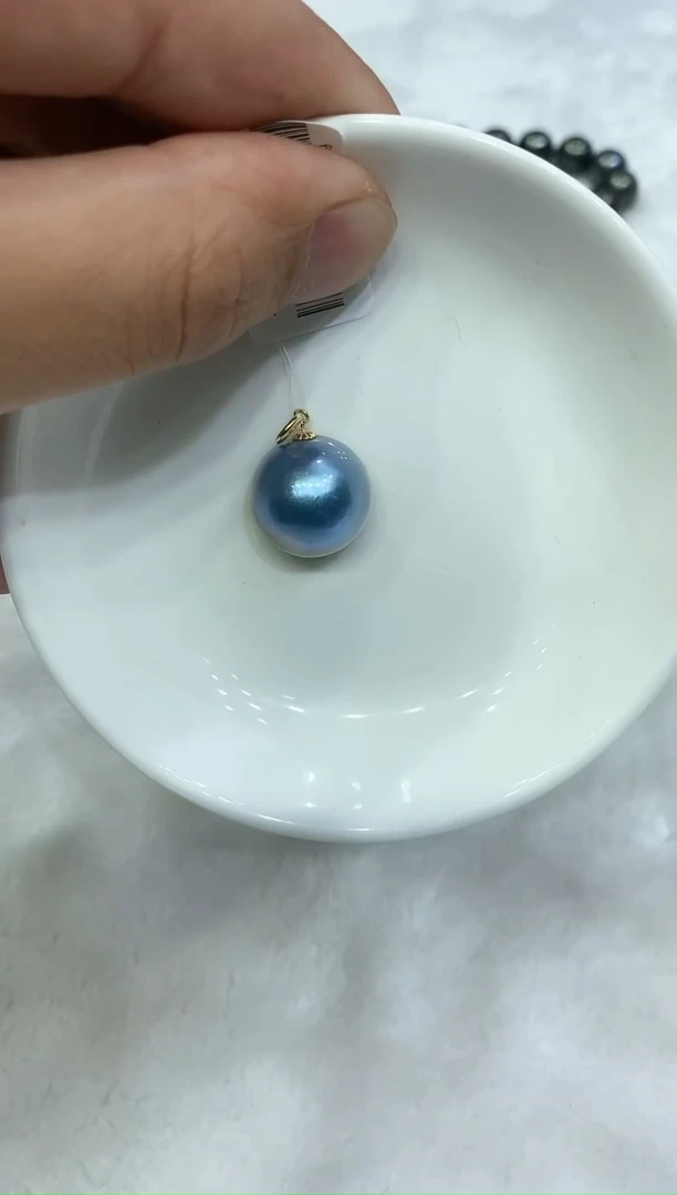 【闪购商品】拼合珍珠（马贝珠）颈饰18K金镶嵌蓝马贝