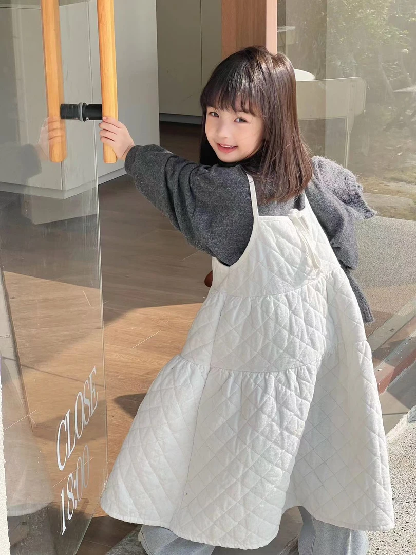 A.P.M【月下白茶花 】-韩国棉布吊带裙 Q808