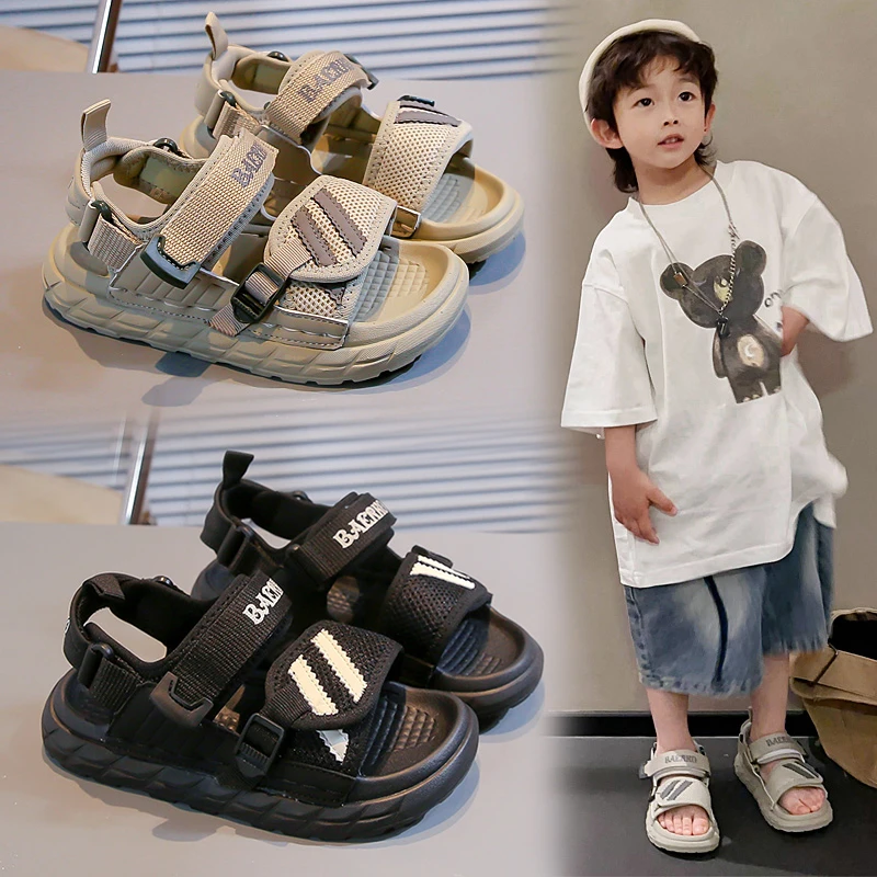 男童凉鞋2025新款夏季儿童鞋子中大童防滑小女孩运动沙滩鞋-82011