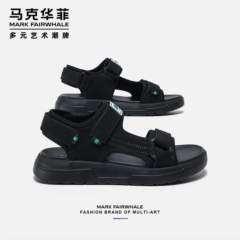 马克华菲男鞋夏季2023新款男士开车休闲沙滩鞋外穿两用轻奢凉拖鞋