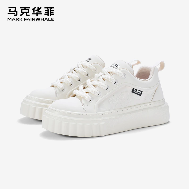 马克华菲男鞋潮流休闲板鞋2025新款百搭小白鞋男厚底流行低帮鞋子