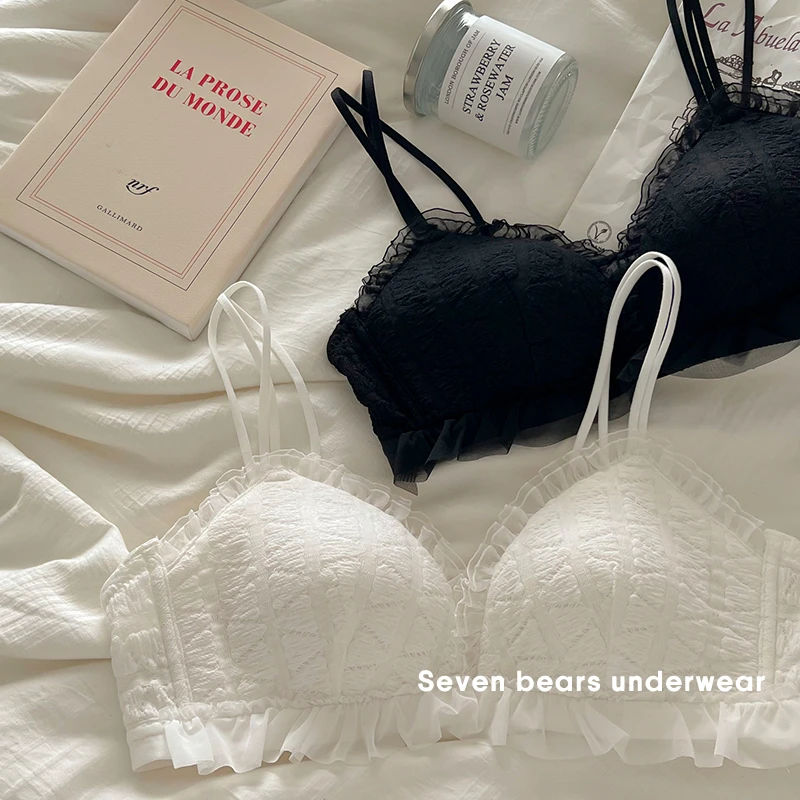 美背内衣女小胸聚拢薄款无钢圈收副乳大胸显小防下垂少女文胸罩