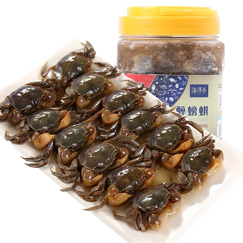 海洋谷 醉螃蜞 宁波特产咸蟹醉蟹呛蟹生腌螃元蟹小螃蟹900g大罐装