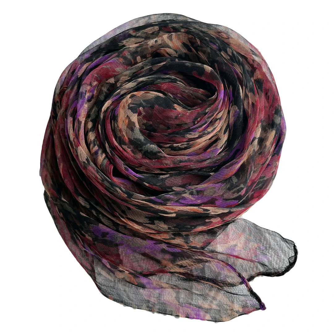 【葡萄花】薄款丝巾女士百搭时尚春夏气质休闲透气柔软亲肤披肩头纱