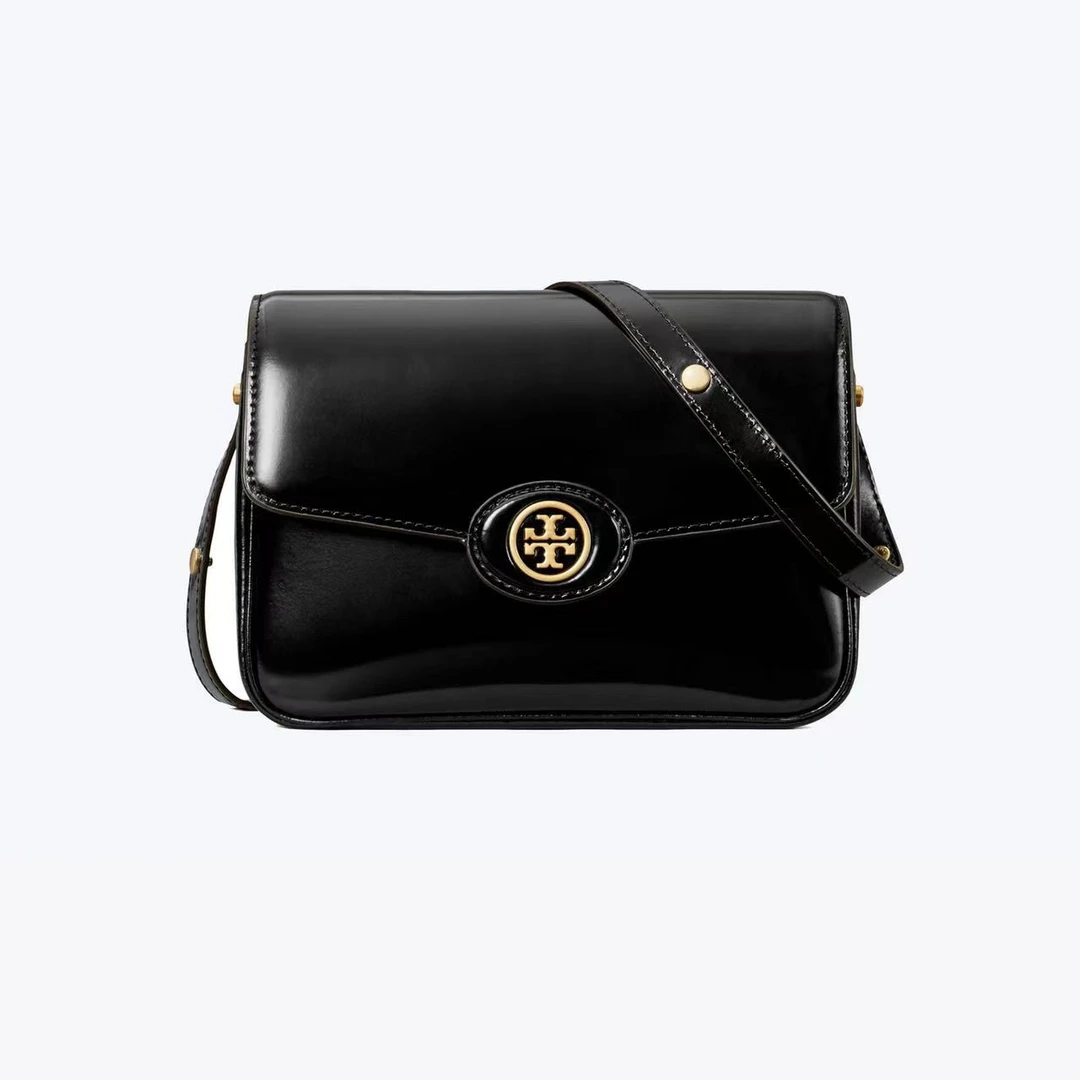 99新 TORY BURCH/汤丽柏琦 ROBINSON漆皮豆腐包