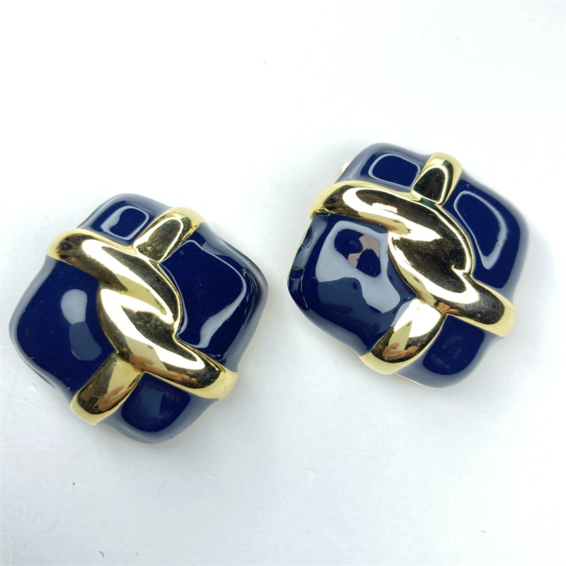 合金耳饰 M.JENT蓝色珐琅耳环2-18【2061119-001】