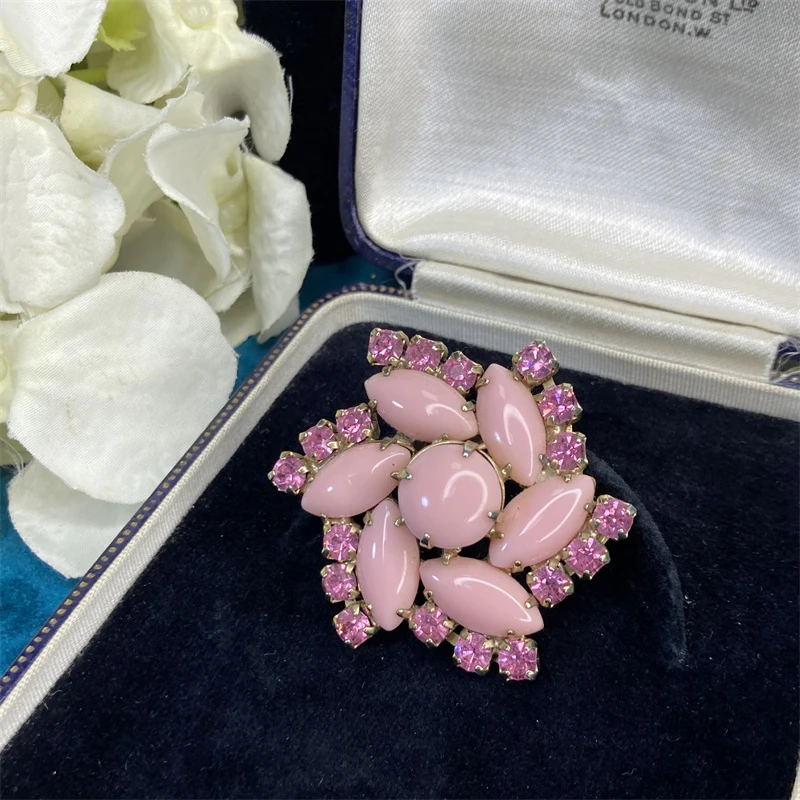 合金胸针 粉色牛奶琉璃胸针1-10【20241012-044】