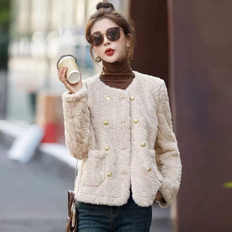 【陈先生专属】冬季新款毛毛外套女宽松时尚款