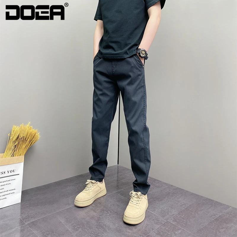 男裤时尚百搭春秋季潮流韩版修身直筒锥形裤男士青年休闲长裤子男