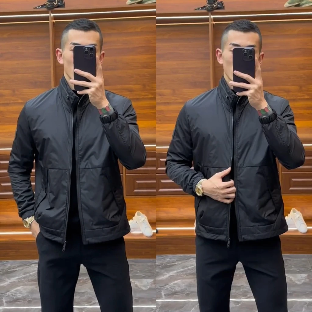 2024春秋季新款高级感男士男款夹克百搭简约外套时尚潮流户外气质