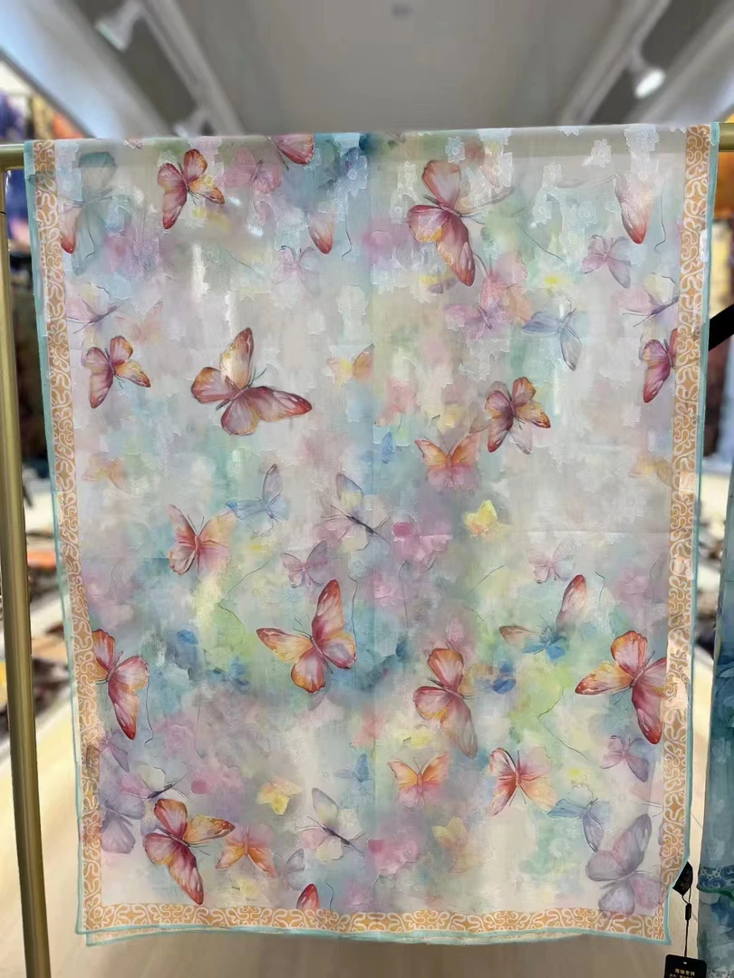 【   蝶恋花】高货 香韵手工剪花气质百搭时尚围巾丝巾180x70