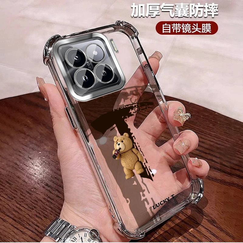 小熊适用小米15手机壳气囊四角防摔mi15pro镜头全包高质量网红 男