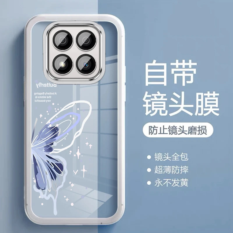 新款适用红米note14pro+手机壳女款高颜值note14透明硅胶镜头全包