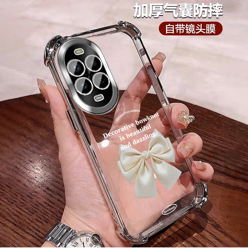自带镜头膜适用华为nova13pro手机壳气囊防摔13全包轻奢 蝴蝶结女