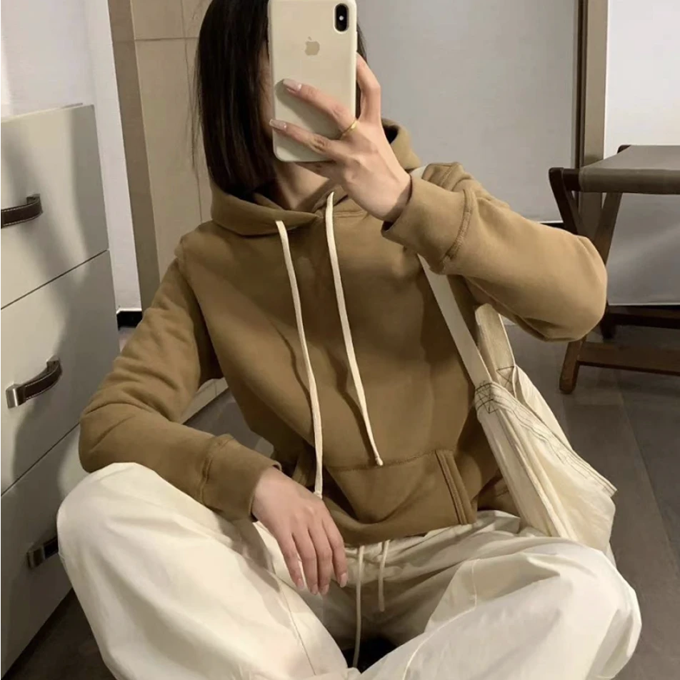 【24秋冬新款抽绳连帽卫衣